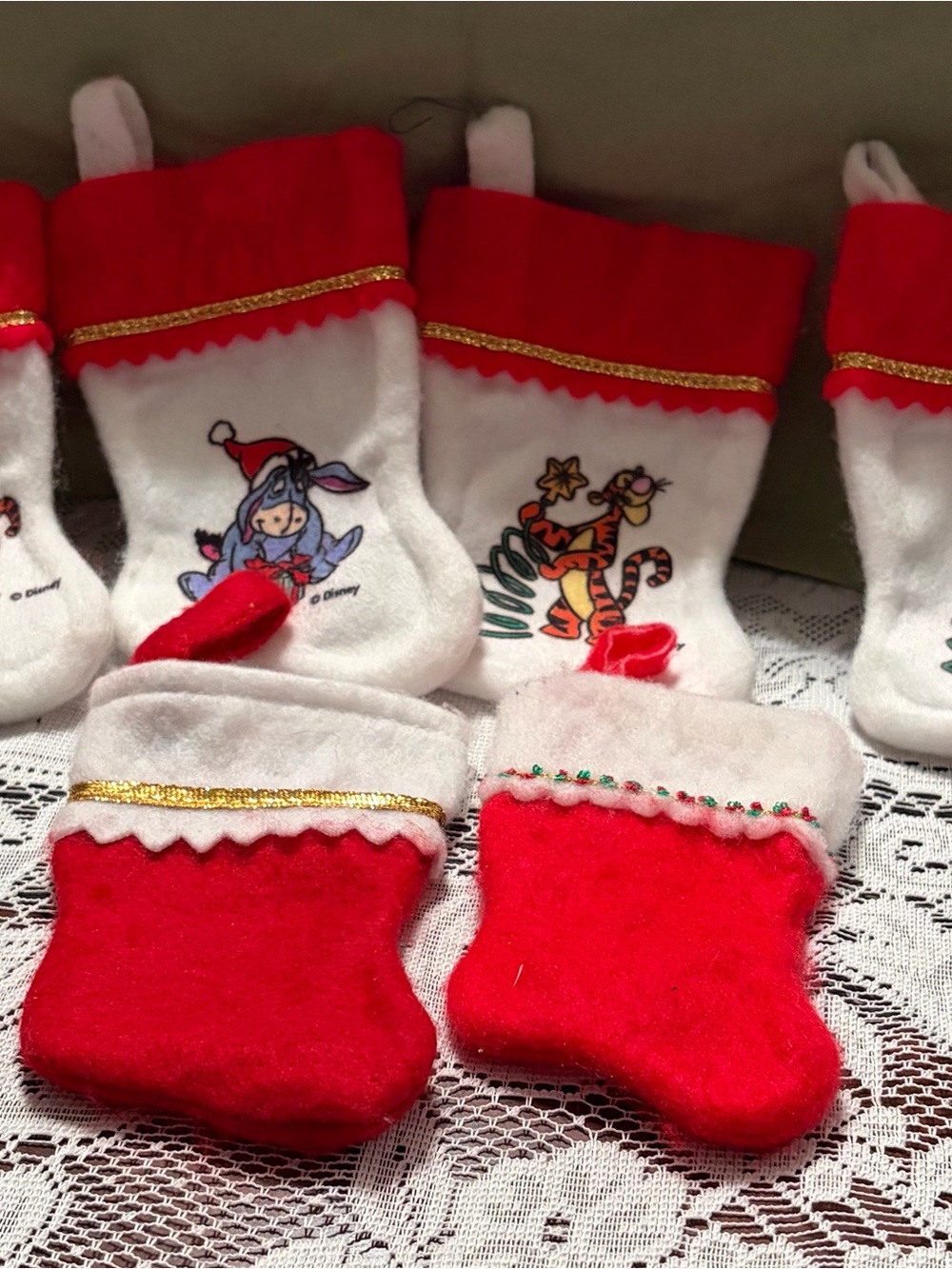 6 mini stockings Disney & other